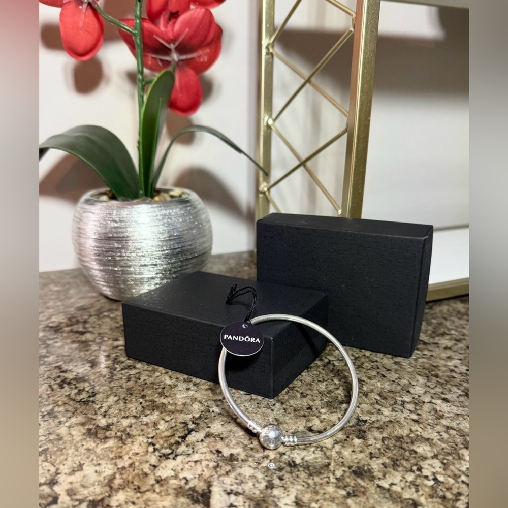 Pandora Moments Silver Bangle Bracelet
